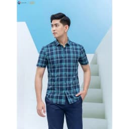Thumbnail Áo sơ mi ngắn tay DGC - SASNBC33M dáng ôm, chất liệu 100% cotton, thoáng mát, thấm hút tốt 2