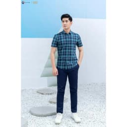 Thumbnail Áo sơ mi ngắn tay DGC - SASNBC33M dáng ôm, chất liệu 100% cotton, thoáng mát, thấm hút tốt 4