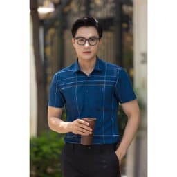 Thumbnail Áo sơ mi ngắn tay DGCs - Vải Bamboo bề mặt vải mềm nhẹ, thoáng mát, thấm hút tốt - SASNBD08M 1