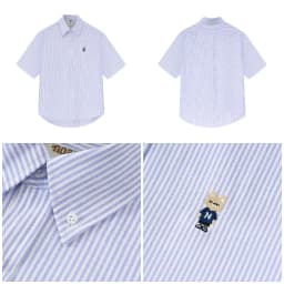 Thumbnail Áo Sơ Mi Ngắn Tay Form rộng NOAM Oxford - Màu Tím/ Be/ Hồng/ Tím kẻ sọc 2