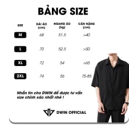 Thumbnail Áo sơ mi ngắn tay nam nữ DWIN chất vải kaki cotton 300 gsm cộc basic unisex đứng form rộng không nhăn cao cấp 2