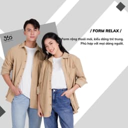 Thumbnail Áo sơ mi nhung tăm nam nữ dài tay thương hiệu thời trang 360 Boutique có túi ngực - STDOL317 2