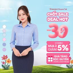 Thumbnail Áo sơ mi nữ ASW0101-R05 thiết kế công sở dài tay form ôm kẻ tăm nhiều màu cao cấp Thái Hòa 1