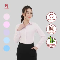 Thumbnail Áo sơ mi nữ công sở thiết kế dài tay vải sợi tre cao cấp nhiều màu Thái Hòa ASW0101-R06 1