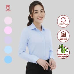 Thumbnail Áo sơ mi nữ công sở thiết kế dài tay vải sợi tre cao cấp nhiều màu Thái Hòa ASW0101-R06 2
