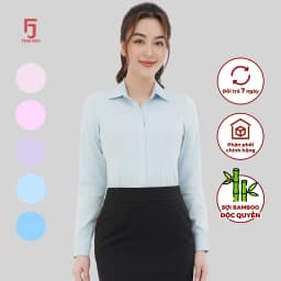 Thumbnail Áo sơ mi nữ công sở thiết kế dài tay vải sợi tre cao cấp nhiều màu Thái Hòa ASW0101-R06 3