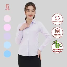 Thumbnail Áo sơ mi nữ công sở thiết kế dài tay vải sợi tre cao cấp nhiều màu Thái Hòa ASW0101-R06 4