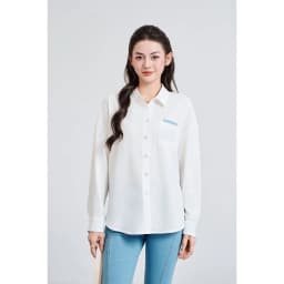 Thumbnail Áo Sơ Mi Nữ Dáng Suông Phối Denim VIEN TRAN V61H25Q009 2