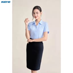 Thumbnail Áo sơ mi nữ màu xanh May 10 màu AM072 2