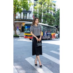 Thumbnail Áo sơ mi nữ SEFA  tay bồng hoạ tiết kẻ cao cấp, sơ mi nữ công sở tay bông SFHA0001994 2
