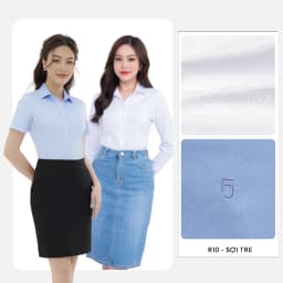 Thumbnail Áo Sơ Mi Nữ Thái Hòa Đa Chất Liệu R01 Cotton, R10 Sợi tre, R09 Lụa, Họa Tiết Trơn Kiểu Ngắn Dài 1