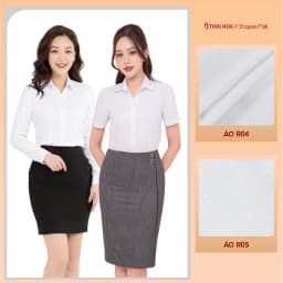 Thumbnail Áo sơ mi nữ trắng đa chất liệu Thái Hòa Áo sơ mi cotton sợi tre bạc hà linen cao cấp 2