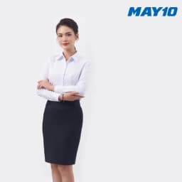 Thumbnail Áo sơ mi nữ trắng May 10 màu AT049 1