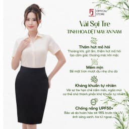 Thumbnail Áo sơ mi nữ trơn 23ASW-218 chất liệu sợi tre ngắn tay cao cấp áp dụng công nghệ mới Thái Hoà 1