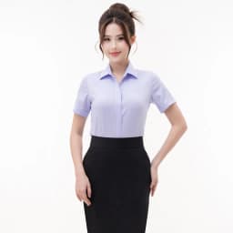Thumbnail Áo sơ mi nữ trơn 23ASW-218 chất liệu sợi tre ngắn tay cao cấp áp dụng công nghệ mới Thái Hoà 3