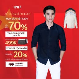 Thumbnail Áo sơ mi oxford nam tay dài 4MEN SM158 cổ button down, form regular, vải trơn cao cấp đẹp dày dặn, thấm mồ hôi 1