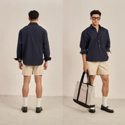 Thumbnail Áo sơ mi PEALO Oxford Trơn form Relax Cotton cao cấp 3