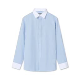 Thumbnail Áo Sơ Mi Poly Cotton Nam Tay Dài Sọc Xanh Patterned Heat - Embossed Form Regular SMID0298 1