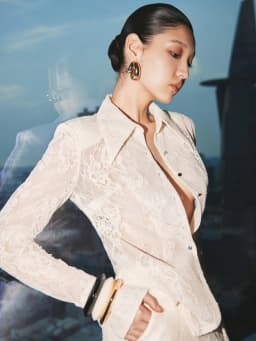 Thumbnail Áo sơ mi ren organza Sienna Shirt HUONG BOUTIQUE HBSM1174 4