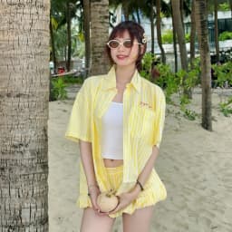 Thumbnail Áo Sơ Mi SAIGONESE Form Boxy Thun Kate Hoạ Tiết Sọc Unisex Nam Nữ 5 Màu 1