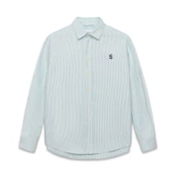 Thumbnail Áo sơ mi SilenceStandard Premium Oxford Shirt Logo S thêu/ kẻ xanh lá cây [SO02] 1
