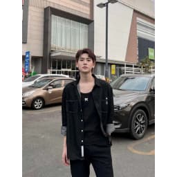 Thumbnail Áo sơ mi SilenceStandard Premium Denim Logo S [SB02] 4