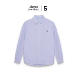Thumbnail Áo sơ mi SilenceStandard Premium Oxford Shirt Logo S thêu/ kẻ xanh [SO02] 1