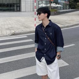 Thumbnail Áo sơ mi SilenceStandard Eco Denim Thêu Logo S [SB01] 3