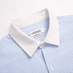 Thumbnail Áo sơ mi sọc nam Hearts tay ngắn, vải Oxford cao cấp, thấm hút tốt, logo thêu quân bài đặc biệt - FEAER 3