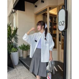 Thumbnail ÁO SƠ MI TAY DÀI UNISEX HADES WHITE ASTRAL SHIRT COTTON - HADES BRAND CHÍNH HÃNG 4