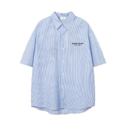 Thumbnail Áo Sơ Mi Tay Ngắn Kẻ Sọc Teelab Local Brand Unisex Form Oversize 3 Màu Xanh, Hồng, Xám SS052 2