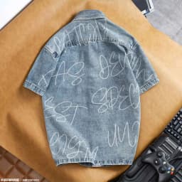 Thumbnail Áo Sơ Mi Tay Ngắn Nam Ago Chất Liệu Jean Form Relaxed Chính Hãng Fapas 1