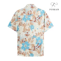 Thumbnail Áo sơ mi tay ngắn Nam chính hãng FOMAN hoạ tiết Lá Phong Maple Leaf vải Lụa, thoáng mát, thấm hút, không nhăn | FM-64 2