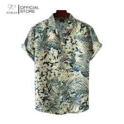 Thumbnail Áo sơ mi tay ngắn nam FOMAN chính hãng, hoạ tiết Tropical Plant, vải Lụa Mango thoáng mát, thấm hút, mềm mịn, không nhăn 1