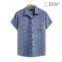 Thumbnail Áo sơ mi tay ngắn Nam FOMAN Hoạ tiết BARBA FLORAL vải Lụa Mango Cao cấp mềm mịn, thoáng mát, co giãn 1