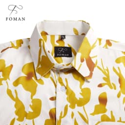 Thumbnail Áo sơ mi tay ngắn nam FOMAN chính hãng, hoạ tiết Yellow Grass, vải Lụa Mango thoáng mát, thấm hút, mềm mịn, không nhăn 3