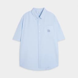 Thumbnail Áo Sơ Mi Tay Ngắn Teelab Eco Oxford Signature Logo Unisex Form Oversize Local Brand SS068 2