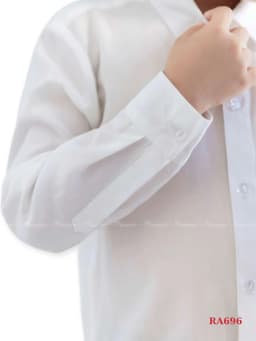 Thumbnail Áo sơ mi trắng bé trai RIOMIO size 20-42kg chất 100% cotton thô Hàn mềm mát RA696 3