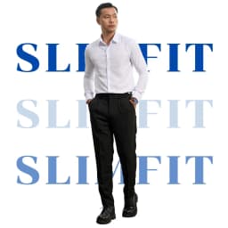 Thumbnail Áo sơ mi trắng nam AKUBA tay dài đi làm form slimfit, vải lụa không nhăn, thoáng mát | 01AB2044 4