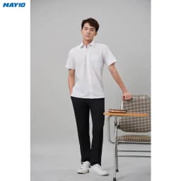Thumbnail Áo sơ mi trắng nam cộc tay May 10 mã 010122932WON AT049 dáng suông 4