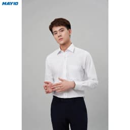 Thumbnail Áo sơ mi trắng nam dài tay May 10 dáng Regular mã 010123049W 003/1 2