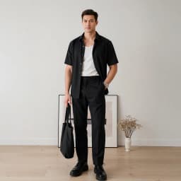 Thumbnail Áo sơ mi trơn nam tay ngắn SIXMEN, form regular tôn dáng, chất liệu Cotton cao cấp thấm hút mồ hôi, không nhăn, co giãn 4