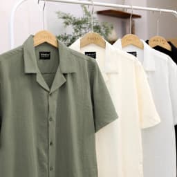Thumbnail Áo Sơ Mi Đũi Nam POLYS Tay Ngắn Cổ Vest 4 Màu, Vải Đũi Co Giãn Thấm Hút Tốt SƠ MI ĐŨI NGẮN TAY 2