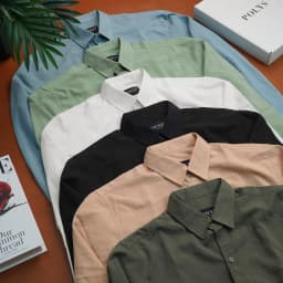 Thumbnail Áo sơ mi đũi POLYS Dài Tay Fullbox, vải Đũi Tơ co giãn, thoáng khí Sơ mi đũi nam dài tay LINEN SHIRT 2