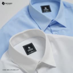 Thumbnail Áo sơ mi xanh dài tay nam Phan Nguyễn, chất liệu 100% Microfiber mềm nhẹ mát, form slim SMD.1277 3