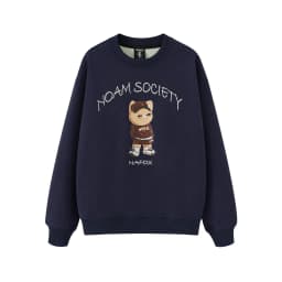 Thumbnail Áo Sweater Unisex NOAM SOCIETY Form rộng Vải nỉ lông cáo mềm mịn 3