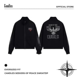 Thumbnail Áo Sweaterzip Candles Seekers of Peace Oversized Fit Unisex 1