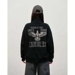 Thumbnail Áo Sweaterzip Candles Seekers of Peace Oversized Fit Unisex 3