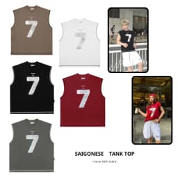 Thumbnail Áo Tank Top SAIGONESE Chất Cotton Hoạ Tiết Hình Thêu Số 7 Thun Ba Lỗ Form Boxy Unisex Nam Nữ 1