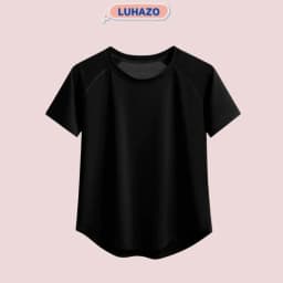 Thumbnail Áo tập gym nữ LUHAZO phối lưới thể dụ thể thao yoga vạt bầu vải co giãn thoải mái thấm hút 4 chiều MD027 T8T4 1
